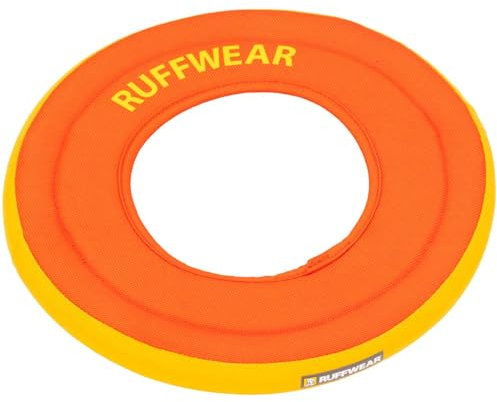 RUFFWEAR, Hydro Plane Schwimmende Scheibe für Hunde, Tangelo Orange, Large
