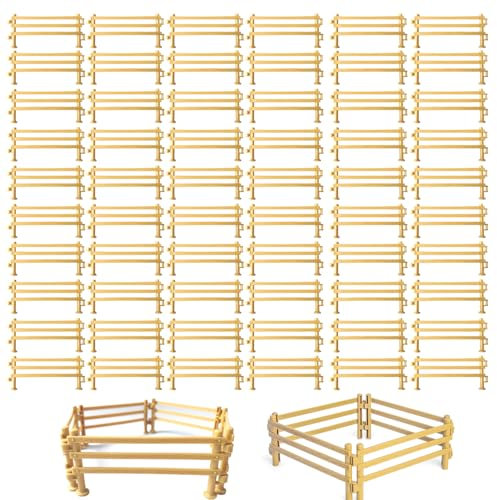 60 Stück Zaun Spielzeug, Spielzeug Zaun,Pferdezaun Spielzeug Mini Zaun,Mini Zaun Pferdekoppel,Zäune Spielzeug,DIY Pferd Corral Fechten Micro Landschaft Dekoration,Pädagogische Geschenk,Kinder Geschenk