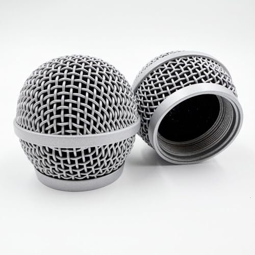 HUMARH 2-Pack Replacement Steel Grill Mesh Ball Head for Shure PG48 PG58 PGX2 BLX288 PG288 PGX24 Microphone Repair Parts