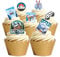 30 Stand Up Skiing Ski Snowboarding Winter Sports Themed Edible Wafer Paper Cake Toppers Decorations