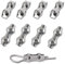 huruirui M2 Morsetti per Cavo Acciaio Morsetti Stendibiancheria Inox 304 Duplex Serracavo Acciaio per Fune D'Acciaio Diametro 2mm morsetti Serracavo Clip 8pcs