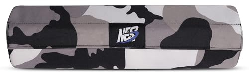 NES3 Barbell Padding,30 mm Extra Thick,Hip Thrust Pad with Strength Fastening,Heavy Duty Rod Cushion with Secure Closure For shoulder,Neck & Hip Protection Fitness,Strength Training (Camo Gray)