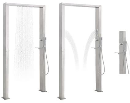 Sophrelle Doccia da Giardino in Acciaio Inox a Doppio Getto 19.42,48201