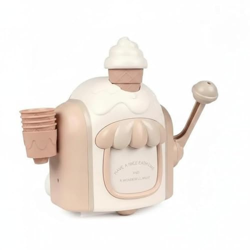 Xgdsnly Machine à Bulles pour Enfants Fabricateur de Desserts Jouet Simulé avec Louche et Ventouse Parfait Jeux Imagination Activités Quotidiennes, Array, Jaune Crème