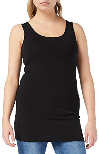 ONLY Women's Onllive Love Long Tank Top Noos Vest, Black (Black), Pack of 1 UK