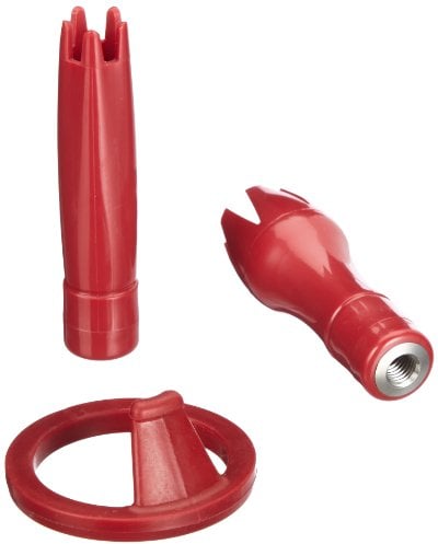 iSi 2209 Ersatzteilset, 3-teilig, Spritztüllen rot, 2 Garniertüllen, 1 Kopfdichtung, Dekorieren von Kuchen oder Torten, Torten Deko, Backzubehör für Torten, iSi Sahnespender Ersatzteile