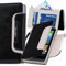 numia HTC One Mini Hülle, Handyhülle Handy Schutzhülle [Book-Style Handytasche mit Standfunktion und Kartenfach] Pu Leder Tasche für HTC One Mini M4 Case Cover [Schwarz-Weiss]