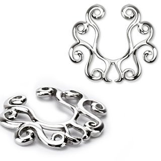 Trend Agent Fake Nippel-Piercing Blumentribal