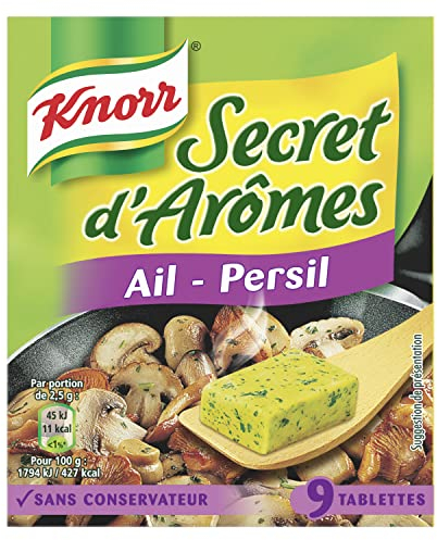 Knorr Assaisonnement Secret d'Arômes Ail Persil 9 Cubes 90 g - lot de 6