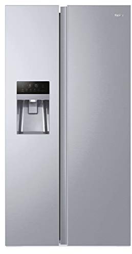 Haier SBS 90 Series 3 HSOGPIF9183 Frigorifero 2 Porte Side by Side, 515 L, No Frost, Dispenser Ghiaccio, Luce LED, Classe F, 90,8x65,9x177,5 cm, Silver