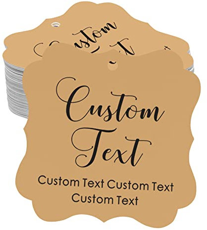 Darling Souvenir Papier personnalisé étiquettes de coup de texte personnalisé de soirée de mariage cadeau Balises -Kraft-Favor 100 Mots clés