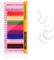 NAGARAKU Pestañas Individuales Clásico 1:1 Pestañas Postizas Pelo a Pelo Arcoíris Coloridas 8 Mixtos Del Arco Iris Extension Pestañas 16 Filas Colorful Single Individual Eyelash (0.07 D Curl 11mm)