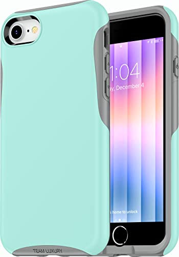 TEAM LUXURY iPhone X Case, [Defense-x Series] Dura Layer Shock Absorbing Technology Protective Phone Case - for Apple iPhone X/Xs 5.8 Inch (Rose Quartz/Gray)