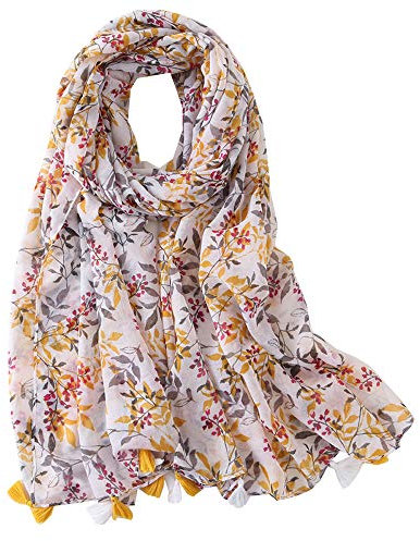 Vellette Femme à la mode pour femmes élégant Echarpe Souple Col Châle Enveloppant Foulard Étole (1-F, One size)