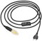 ledscom.de Textilkabel LEHA mit Stecker und Schalter schwarz 3 m inkl. E14 LED Lampe 4,1W 458lm, extra-warmweiß