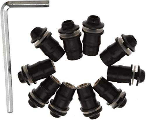 10 viti per dadi in gomma per moto, dado M5, vite fissa