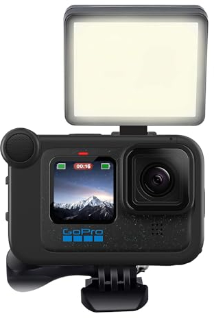 Suptig LED Video Licht Dimmbares Weißes, Natürliches, Warmes Licht Kompatibel für Gopro Hero 13, 12, 11, 10, 9, 8, 7, 6, 5, 4, 3, 3+, Session, DJI OSMO, AKASO Action Kameras