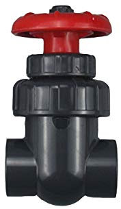 Hi-quality UPVC I.D 20/25/32/40mm Gate Valve Precision Flow Control, PVC Sluice Valve Garden Irrigation Aquarium PVC Valve (Color : Black, Size : Inner Dia20mm(DN15))