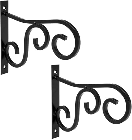 SIDCO Wandhalterung 2 x Blumenampel Metall Wandhaken Laterne Hängepflanzen Halterung Gr. S