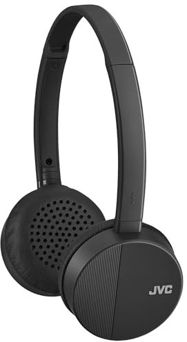 JVC HAS23WB Flats Bluetooth Headphones Fold Flat Design - Mic & Remote (Black)