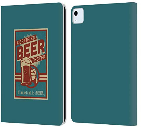 Head Case Designs Licenciado Oficialmente Lantern Press probador de Cerveza Cueva del Hombre Carcasa de Cuero Tipo Libro Compatible con Apple iPad Air 2020/2022