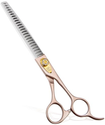 Fenice Peak Effilierschere für Hunde und Katzen, Fellschere, 440C Edelstahl, professionelle Hundeschere, 17,8 cm