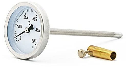 Thermometer für Pizzaofen Brotbackofen Räucherkammer Backofen Holzbackofen 500°C