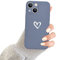 Newseego Case Compatible with iPhone 13 Mini Stylish Cute Love Pattern Soft Liquid Silicone Case Flexible Lightweight Anti-fingerprint Bumper Shockproof Protective Cover for iPhone 13 Mini-Gray