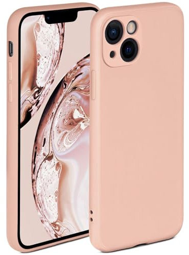 ONEFLOW Coque Souple Compatible avec Apple iPhone 13, Coque en Silicone, Bord surélevé pour la Protection d'écran, Double Couche, Coque Souple pour téléphone - Rosa Mat