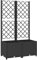 vidaXL Jardinière avec Treillis Lit Surélevé Pot à Plantes Boîte à Fleurs Jardin Patio Entrée Terrasse Extérieur Noir 80x40x136 cm PP