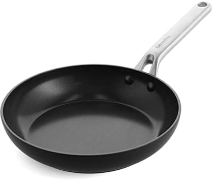 GreenPan Omega Hard Anodized Healthy Ceramic Nonstick 24cm Frying Pan Skillet, PFAS-Free, Induction, Dishwasher Safe, Oven Safe, Black