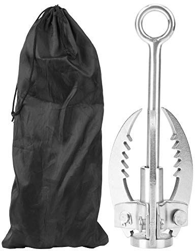 Grappling Haken, Klappbarer Survival Enterhaken Edelstahl Kletterklauenhaken Klapphaken Folding Sägezahn 3 Klauen Zusammenklappbar Geeignet Überlebenswerkzeug zum Klettern Outdoor Greifhaken