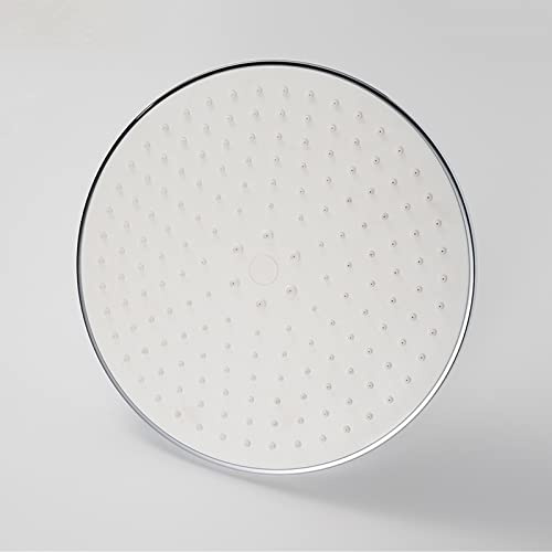 GLYYR Duschkopf Regendusche, Duschkopf Wassersparend Einbauduschköpfe Rund Kopfbrause 360 Drehung Regenbrause Duschkopf Anti Kalk Düsen, 25cm, Weiß