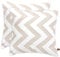 HAMUR HOME 2er Set Kissenbezüge 45x45 cm Boho Dekokissen Kissenbezug Sofakissen Dekorativ Couchkissen Kissenhülle Zierkissenbezug Set Kissen für Wohnzimmer Schlafzimmer (Line, Beige)
