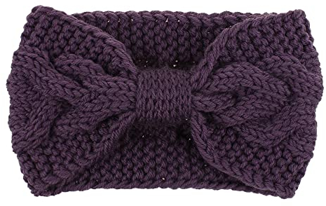 Oblique Unique® Damen Stirnband Haar Band für den Herbst Winter Ohrenwärmer Haarschmuck Kopfbedeckung Zopfmuster Einheitsgröße (Lila)