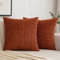 EMEMA Kordsamt Kissenbezüge Herbst Dekorative Sofakissen Moderne Kissenhüllen 50x50 cm Dekokissen Weicher Zierkissenbezug für Wohnzimmer Sofa Schlafzimmer 2er Set Karamell