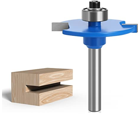 DOUZLE 1pcs Biscuit Joint Slot Cutter Router Bit, 6mm 6.35mm Shank T-Sloting Biscuit Joint Slot Cutter Jointing Slotting Router Bit 4mm Height Milling Cutter (Size : 6mm shank)