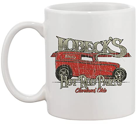 Lobeck's Hot Rod Parts 1973 Weiße Tasse Kaffee Tee Männer Frauen Keramik Coffee Tea Mug Cup