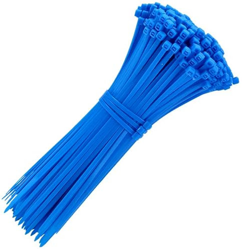 Cable Ties, 150mm x 3.6mm, Pack of 200, Blue Premium Nylon Zip Ties, Multi-Purpose Plastic Tie Wraps, Secure Self-Locking Mechanism, for Home, Garden, Office and DIY