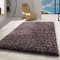 Carpetsale24 Hochflor Teppich 80x150 cm Rot – Meliertes Design, Weich & Pflegeleicht, Shaggy Teppich mit Jute-Rücken – Für Schlafzimmer, Flur, Wohnzimmer