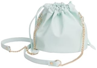 Camera Drawstring Bag Mint Green PU Lightweight Crossbody Bag with Strap For Fujifilm instax SQUARE SQ1 Instant Film Camera