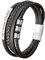 UNIQAL | Personaliesiertes Lederarmband mit Gravur SHAPE Herren Damen | Leather Bracelet mens | Magnetverschluss | handgemacht in Germany (Silver, 23.00, Zentimeter)