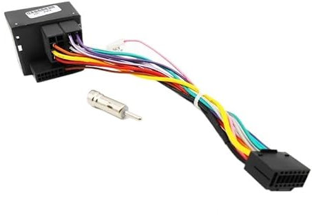 JCAKES QuadLock Kabelbaum, 16-poliger Stecker, Radio-Adapter, Antenne, Auto-Kopfeinheit, 12 V-Anschlusskabel, for Ford, Focus Mk2, Mondeo Mk3 S-max