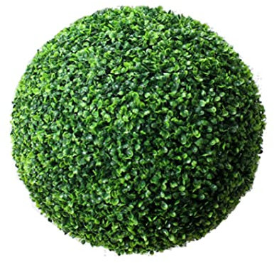 Hemore Palloni artificiali in bosso, palline topiaria per piante artificiali in plastica, palline di bosso finte decorazioni da giardino per cortile, balcone, matrimonio (25 cm)