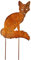 Manufaktur Lichtbogen Edelrost Gartenstecker Fuchs 59 cm