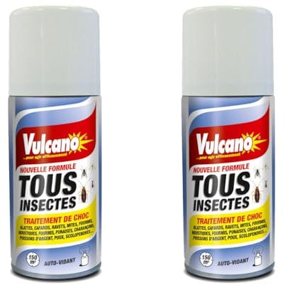 Mini Diffuseur, Fumigènes, effet choc - Puissant Anti Mouches, Anti Araignées, 2 x 150ml