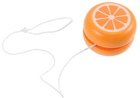 UPKOCH Cartoon Holz Yo-Yo Kinder Niedliches Tier Yo-Yo Kindergarten Kinder Pädagogisches Nostalgisches Spielzeug (Orange Orange) für Kinder kindergeschenke -Bälle Ball