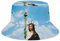 Mona Lisa Independence Day Bucket Hat Strand Fischerhüte für Damen Herren Teenager Sommer Sonnenhüte Reisen Outdoor Cap Unisex