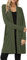 Cardigan da donna casual da donna leggero aperto davanti cardigan solido morbido a maniche lunghe maglione con tasche 2t maglione ragazzi cardigan, Verde militare, M