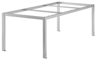 möbelando Tischgestell >Loft Polytec< in Graphit, Aluminium - 217x73x98cm (BxHxT)